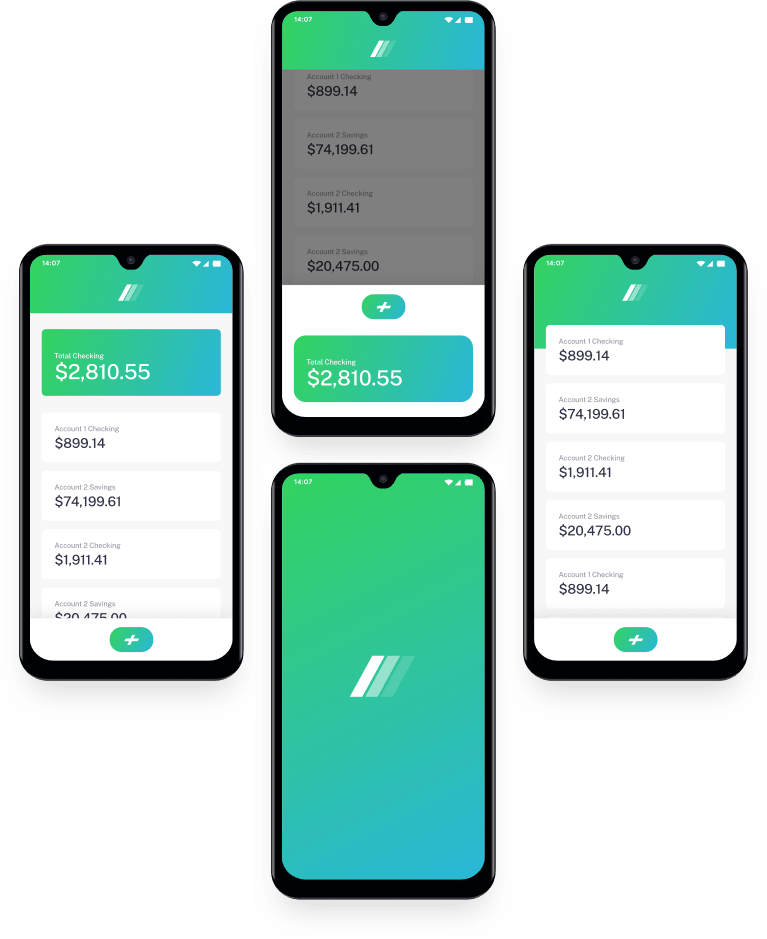 Imagem de varios celulares usando easybank